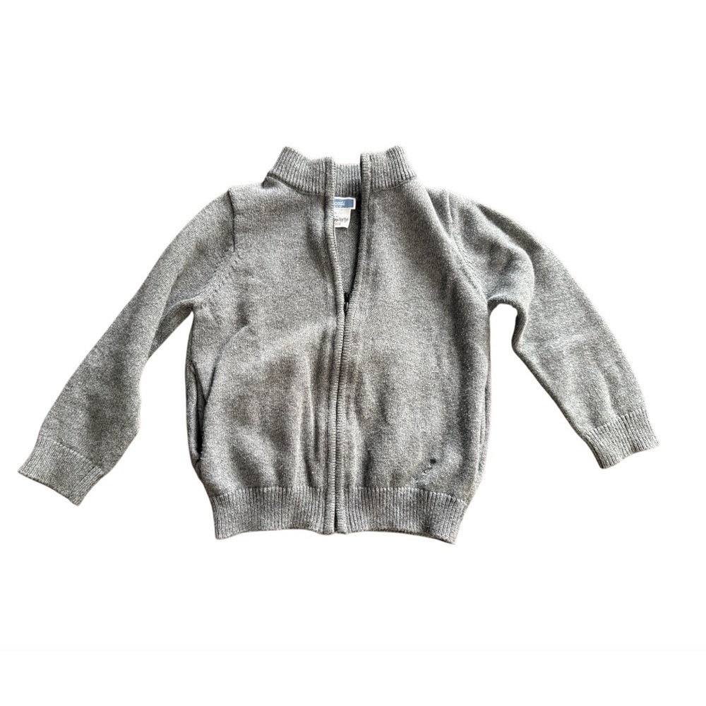 Jacadi Gray Kids Zip-Up Sweater-Size 3T